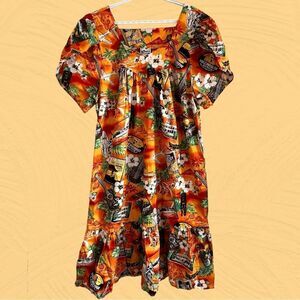 Vintage Hawaiian muumuu dress